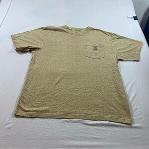 Carhartt Shirt Force Men’s large original fit yellow short sleeve Front Pocket